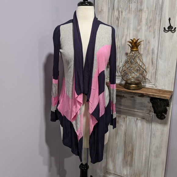 INC International Concepts Sweaters - INC multicolor long-front cardigan